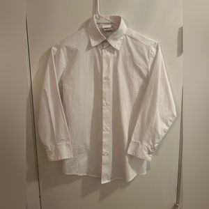 Boys Van Heusen sz 12 white button down dress shirt